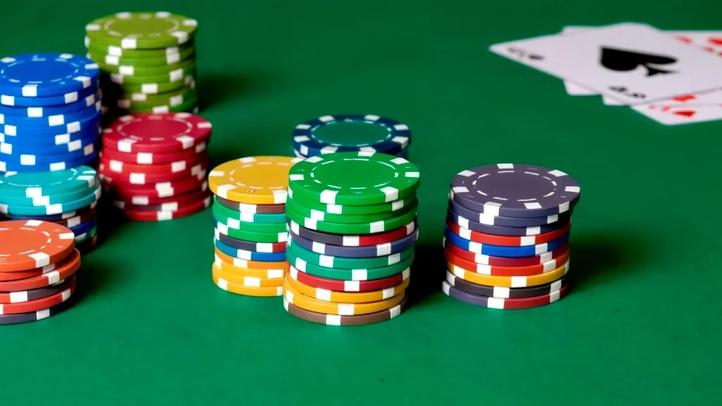 Fichas e cartas sobre mesa de casino, representando cashback em 2026